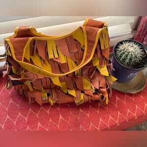 Large Chaos bag in mustard yellow